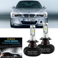 สำหรับ BMW 3-Series (E46) ปี1998-2005หลอดไฟคู่ H7ไฟหน้ารถมอเตอร์ไซค์แบบ LED 80W 8000LM 6000K สีขาวอุ