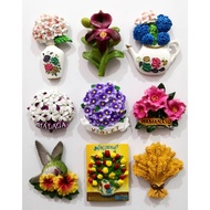 [CB~2] Flowers Motif Fridge Magnet Collection ~ Hanamasu / Holland / Hawaii / Madeira / Malaga / Vio