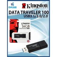 Kingston DataTraveler 100 G3 DT100G3 USB 3.0 Flash Drive Pendrive (16GB/32GB/64GB/128GB)