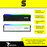ADATA XPG Spectrix D35G DDR4 RGB (16GB (16X1)/32GB(16X2) 3200Mhz/3600Mhz - Black / White