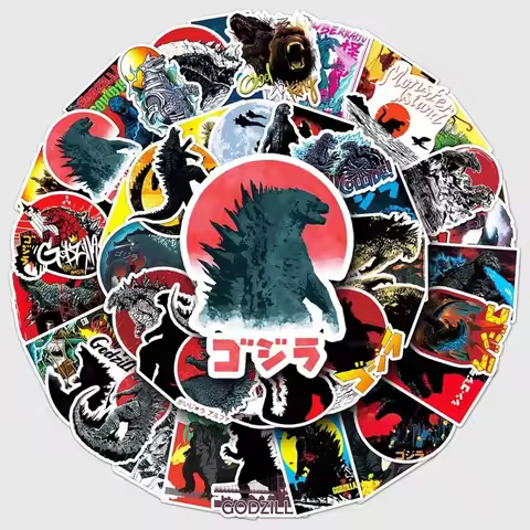 50PCS Monster Godzilla Anime Cartoon Graffiti Stickers Decorative Laptop Motorcycle Skateboard Car W