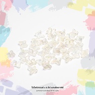 Butterfly Decoration Beads Transparent White Translucent Iridescent Shimmer Wing