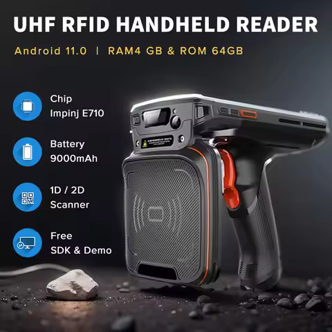 TY850 20m Long Range Android 11 WIFI 4G Bluetooth RFID UHF Handheld Reader with 1D/2D for Warehouse 