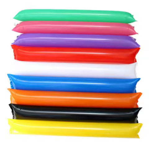 24pcs Inflatable Clapper Cheerstick Inflatable Sticks Balloon Stick Clapper Cheering Stick Noise Mak