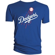 La Dodgers Ball Logo T-Shirt Shooting Los Angeles Baseball Wordmark Bld06