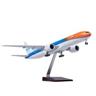KLM Royal Dutch Airlines Russia Boeing 777-300LR High Quality 49cm Aircraft Display Model With LED C