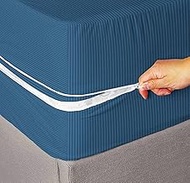 BSB HOME Premium Cotton Mattress Cover/Protector with Zipper Chain|Provides All Around Protection wi