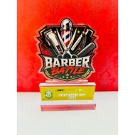 Plak Acrylic Barber Battle | Plak Barber Custom | Custom Plate Depan | Chat Admin