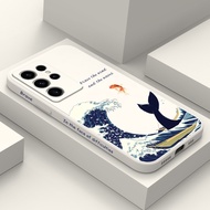 Phone Case For Samsung Galaxy S26 Plus Ultra 5G Wave Whale Silicone Cover