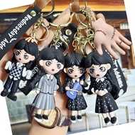 The Addams Family Keychain Morticia Gomez Wednesday Season 2 Action Figure Uncle Fester Pendant Orna