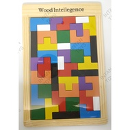Wooden Intelligence Game Wood IQ Puzzle Jigsaw Tangram Creative Block