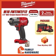 MILWAUKEE M18 FMTIW2F12 GEN2 FUEL 1/2" Mid Torque Impact Wrench 881nm M18FMTIW2F12 Case FMTIW2F12-501X M18FMTIW2F12-501X