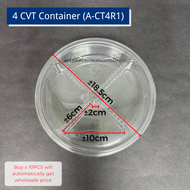 4 Cavity Container with Lock (A-CT4R1) - Bekas Kuih Raya / Cookies Plastic Container with 4 Compartm
