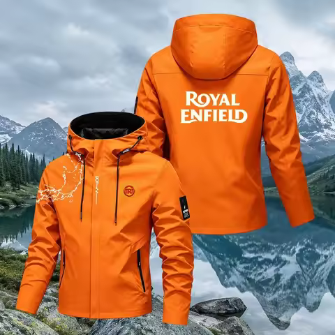 2026 New Retro Style Royal Enfield Motorcycle Jacket Racing Jacket Windbreaker Outdoor Sports Bicycl