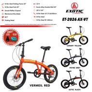 Sepeda lipat EXOTIC 20 ET 2026 RX DB VT DISC Velg tinggi