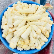 Fresh bamboo shoots from the Northwest forest, peeled and boiled. Specialties of young bamboo shoots