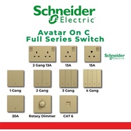 Schneider Avatar On C Electrical Switch & Socket Wine Gold | Schneider Soket & Suis