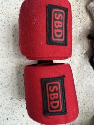 SBD 紅色 舉重 護腕 一對