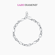 LAZO DIAMOND Twisted Link Bracelet in 9k White gold