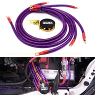 HKS Grounding Cable Wire 8GA Kit 6 Point & Voltage Meter Stabilizer wira kelisa waja myvi alza bezza