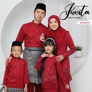 Set Family Juwita Maroon | Habibi Boutique