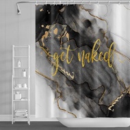 72x84inch Marble Get Naked Shower Curtain Black and Gold Marble Texture Aesthetic Classical Abstract
