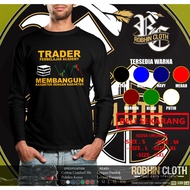 Learning Trader Academy Trading Trader Shirt builds character with characters Long Sleeve Distro Shi
