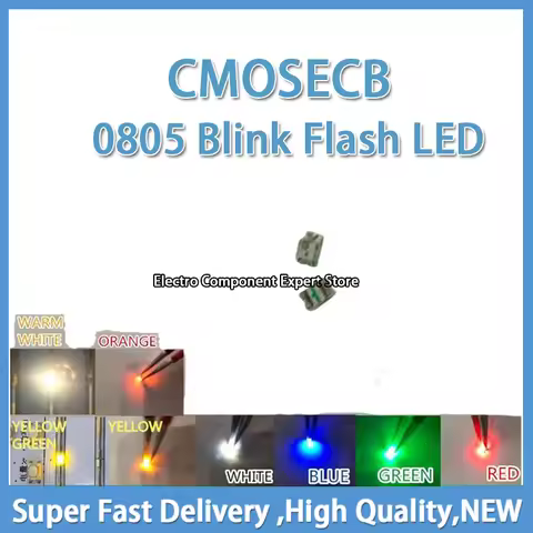 LED 100Pcs 0805Flash LED SMD Diode Warm White Red Blue Green Yellow Orange RGB Light Emitting Diod A