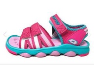 特賣會 義大利第一品牌-LOTTO樂得 女童款活力Q彈織帶運動涼鞋 6203-粉紅 超低直購價390元
