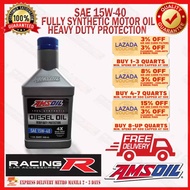 AMSOIL SAE 15W40 Fully Synthetic Diesel Oil with FREEBIE ( Heavy Duty Protection ) ( 5W40 Engine Oil Diesel Oil ) 4x4b