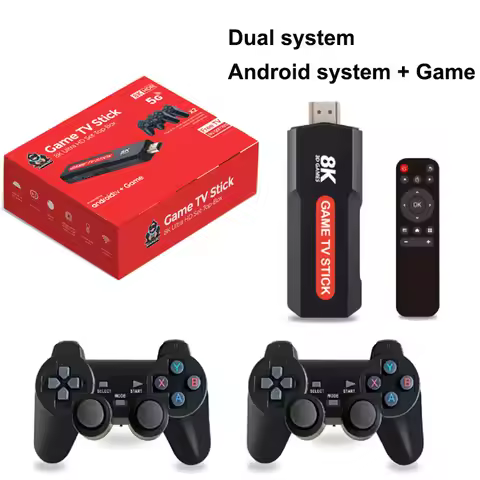 Q9 X2 TV Stick Retro Game Console Built in 10000+ Games Dual System for Android Games Consola 4K Gam