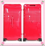 可官網註冊 終身保養 RIMOWA ESSENTIAL Trunk Gloss red 83280651 33“ 紅色 水桶箱 魔方箱 方胖子 搵喼More易