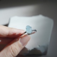 踏浪 - 海藍寶原石戒指耳釘