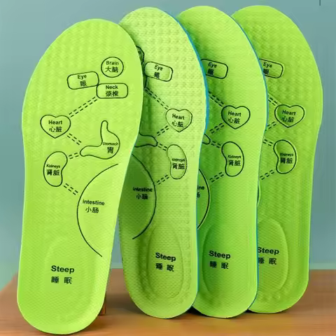 Soft Foot Acupressure Insole Men Women Soft Breathable Sports Cushion Inserts Sweat-absorbing Deodor