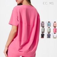 Women Tops Short Sleeves Double Naked Feeling Loose Running Yoga GYM Athletic Sweater