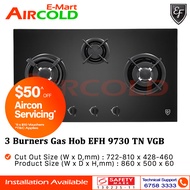 EF 3 Burners Built-In Hob EFH 9730 TN VGB