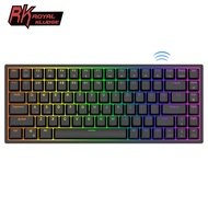 JDH/Mal🖤Royal kludge rk84/rk857 tri-mode hotswappable RGB backlit Bluetooth 2.4g mechanical keyboard KGOF