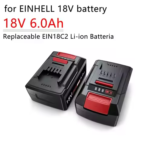 18V 6.0 Ah Li-ion Replacement Battery 4511395 for EINhell 4511481 4511396 PXC AXXIO GE-LC 18 Li Seri