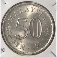 ( Syiling ) 50 Sen 1977 ( UNC ) Malaysia Parliament House