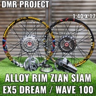 ALLOY RIM ZIAN EX5 DREAM/W100 1.40 X 17 CNC FULL SET RIM ZIAN SIAM 100% ORIGINEL RIM ALLOY EX5 ZIAN 