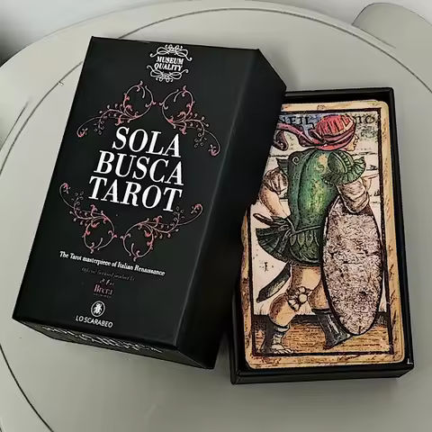 Sola Busca Tarot Deck In Rigid Box 78 Pcs Vintage Tarot Cards 12*7cm Printed on 350GSM Double-emboss