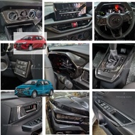 Perodua axia new 2023-2025+ accessories carbon fiber exterior decoration gear panel / window axia ba