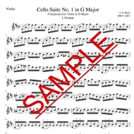 Cello Suite No. 1 in G Major (Johann Sebastian Bach) Violin Music Sheet | Sheet Music [PDF]