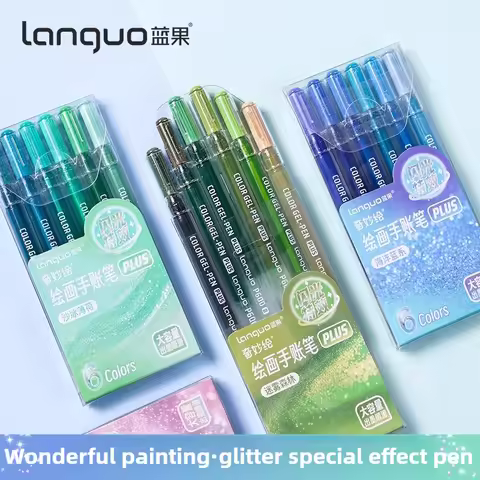 LANGUO 88/6 Colors Large Capacity Acrylic Gel Pens 1.0mm Painting Drawing Writing Pen Office Art Sch