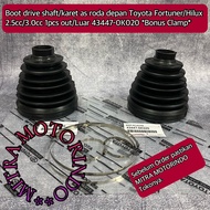 TOYOTA Front drive shaft Boot/ Outer front axle rubber Fortuner & Hilux 2.5cc/3.0cc 1Kd/2KD/2GD 4344