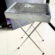 BARBEQUE GRILL WITH FREE TONG PURE STAINLESS STEEL FOLDABLE IHAWAN