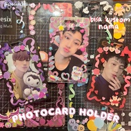 [READY] Deco Acrylic Photocard PC Holder Kpop Acrylic Toploader Can custom Name