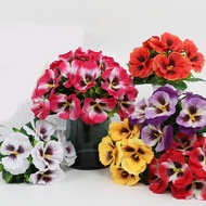 Artificial Flower Five Branched Pansy Or Phalaenopsis Orchid Home Decoration Ornaments For I8d6