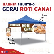 Banner Gerai Makanan Roti Canai Pasar Malam Bazaar Ramadhan Paratha Capati Nasi Kandar Nasi Campur S