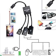 Davitu Electrical Equipments Supplies 3in1 Micro USB Power OTG Hub Cable Adapter Converter Extender USB 2.0 for Mobile Phones For Samsung S5